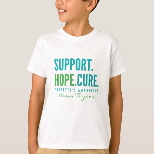 tourette's support Aangepaste naam Kinder T-Shirt (Voorkant)
