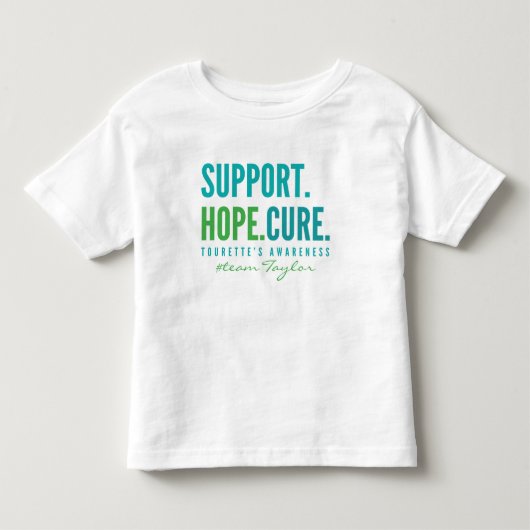 tourette's support Aangepaste naam Peuter T-shirt (Voorkant)
