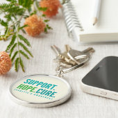 Tourette's Support Hope Cure Awareness Sleutelhang Sleutelhanger (Zijkant)