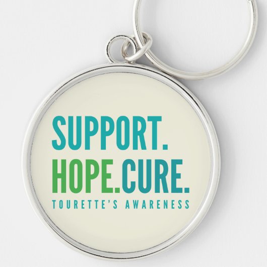 Tourette's Support Hope Cure Awareness Sleutelhang Sleutelhanger (Voorkant)
