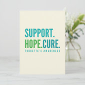 tourette's support hope cure Invitation Kaart (Staand voorkant)