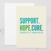 tourette's support hope cure Invitation Kaart (Voorkant / Achterkant)