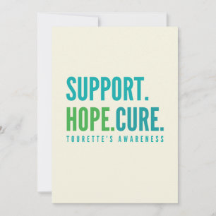 tourette's support hope cure Invitation Kaart