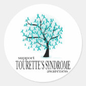 Tourette's Syndrome Tree Ronde Sticker (Voorkant)