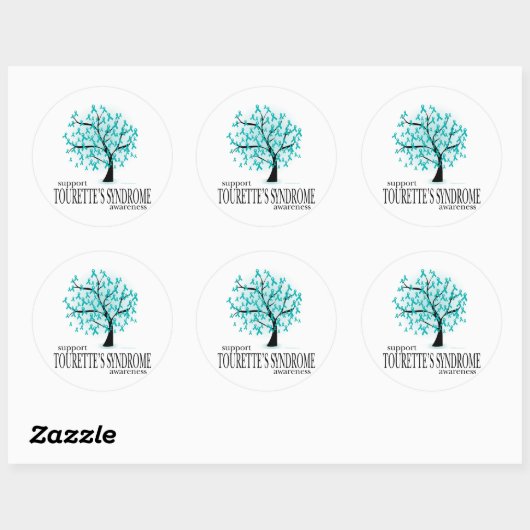 Tourette's Syndrome Tree Ronde Sticker (Vel)