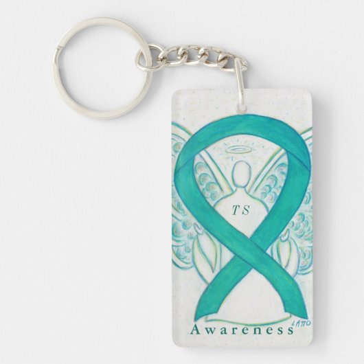 Tourette's Syndrome (TS) Awareness Ribbon Sleutelh Sleutelhanger (Voorkant)