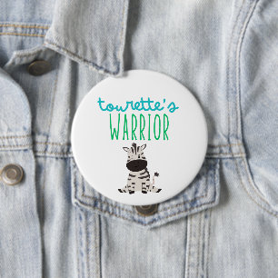 Tourette's Warrior Awareness kinder schattige Butt Ronde Button 4,0 Cm