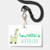 Tourette's warrior bewustzijn Badge Laynard (Achterkant met lanyard)