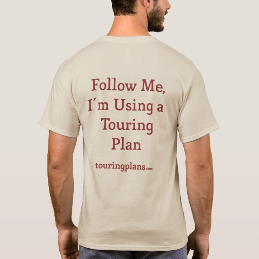 TouringPlans.com Ik gebruik een Toeriserplan T-shirt (Achterkant)