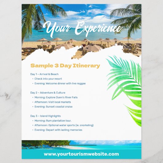 Tourism Vacation Travel Flyer Template (Achterkant)
