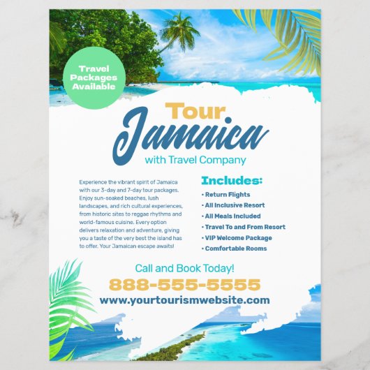 Tourism Vacation Travel Flyer Template (Voorkant)