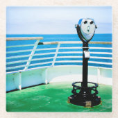 Tourist Binocular Glazen Onderzetter (Voorkant)