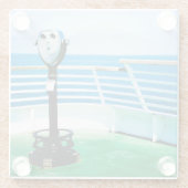 Tourist Binocular Glazen Onderzetter (Achterkant)