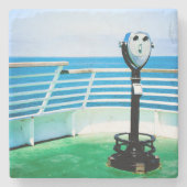 Tourist Binocular Stenen Onderzetter (Voorkant)