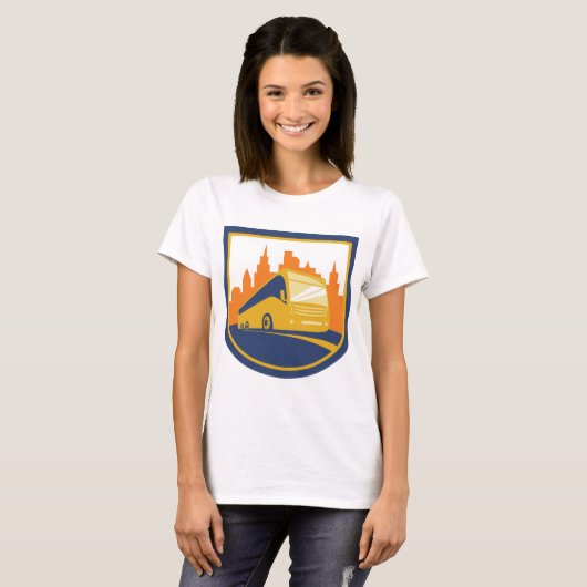Tourist Bus Womens T-Shirt (Voorkant volledig)