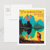 Tourist Poster - Yosemite Nat'l Park, CA Briefkaart (Voorkant / Achterkant)