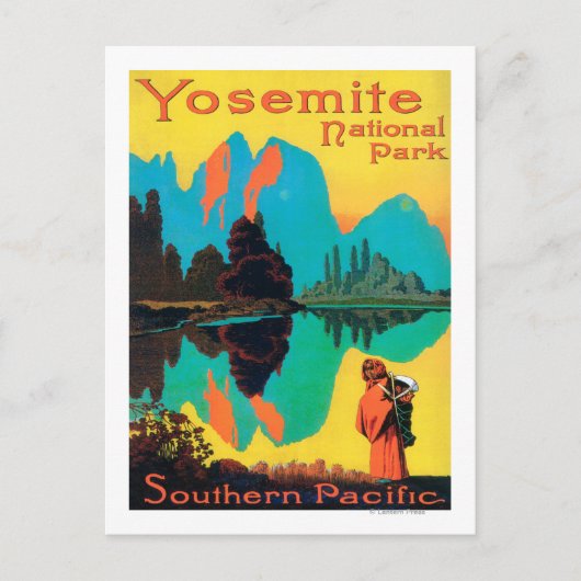 Tourist Poster - Yosemite Nat'l Park, CA Briefkaart (Voorkant)