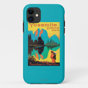 Tourist Poster - Yosemite Nat'l Park, CA iPhone 11 Hoesje