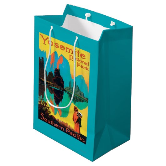 Tourist Poster - Yosemite Nat'l Park, CA Medium Cadeauzakje (Achterkant Gekanteld)