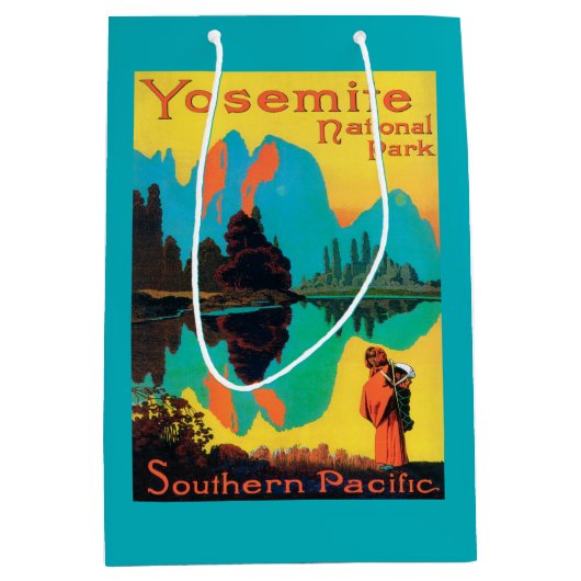 Tourist Poster - Yosemite Nat'l Park, CA Medium Cadeauzakje (Voorkant)