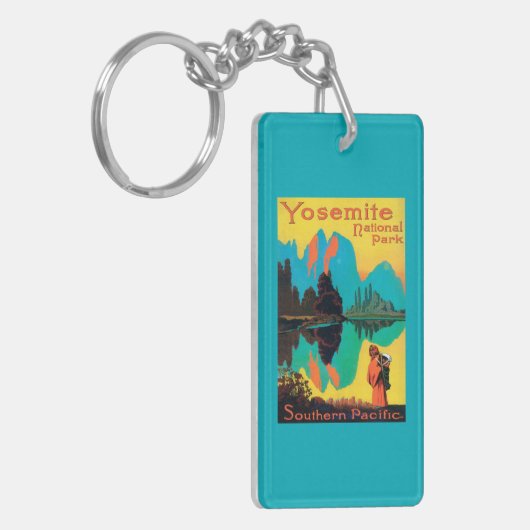 Tourist Poster - Yosemite Nat'l Park, CA Sleutelhanger (Voorkant Links)