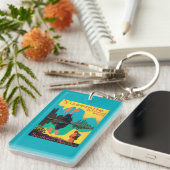 Tourist Poster - Yosemite Nat'l Park, CA Sleutelhanger (Voorkant Rechts)