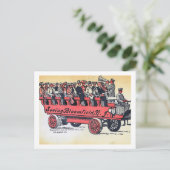 Tourist Sightseeing Bus, Bloomfield, NJ Vintage Briefkaart (Staand voorkant)