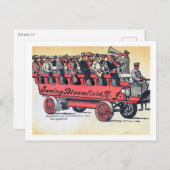 Tourist Sightseeing Bus, Bloomfield, NJ Vintage Briefkaart (Voorkant / Achterkant)