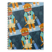Tourist Sock Monkey Pattern Notitieboek (Voorkant)
