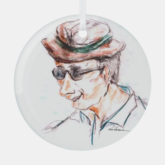 Tourista. Glas Ornament (Voorkant)