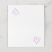 Tourmaline 8th Year Heart place cards Plaatskaartje (Buitenkant ongevouwen)