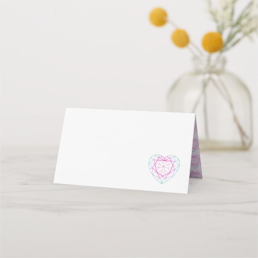 Tourmaline 8th Year Heart place cards Plaatskaartje (Voorkant)