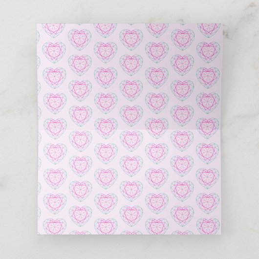 Tourmaline 8th Year Heart place cards Plaatskaartje (Binnenkant ongevouwen)