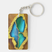 Tourmaline and Gold geïnspireerde Sleutelhanger (0 (achterkant)