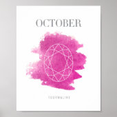 Tourmaline Birthstone oktober Poster (Voorkant)