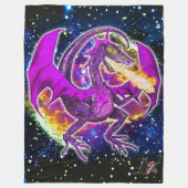 Tourmaline Cosmic Dragon Fleece Deken (Voorkant)