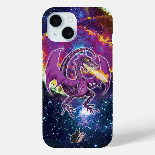 Tourmaline Cosmic Dragon Hoesje-Mate iPhone Case (Achterkant)