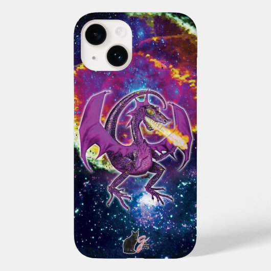 Tourmaline Cosmic Dragon Hoesje-Mate iPhone Case (Achterkant)