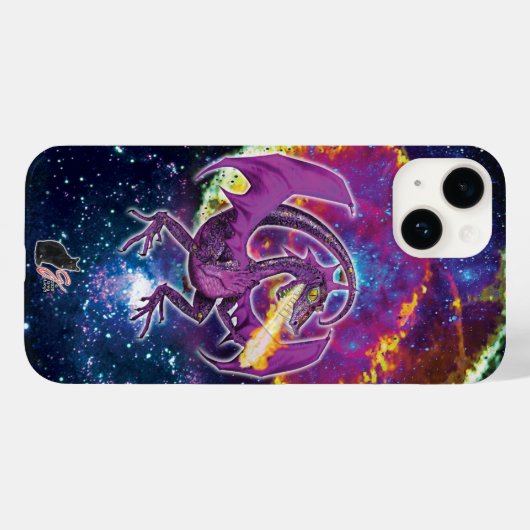 Tourmaline Cosmic Dragon Hoesje-Mate iPhone Case (Achterkant (horizontaal))