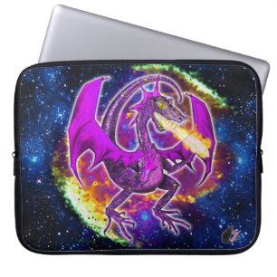 Tourmaline Cosmic Dragon-laptophoes Laptop Sleeve