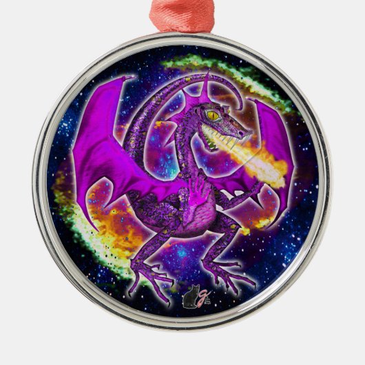 Tourmaline Cosmic Dragon Ornament (Voorkant)