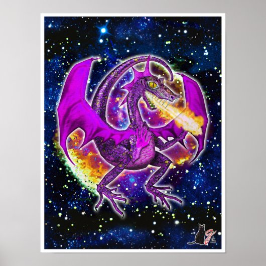 Tourmaline Cosmic Dragon Poster (Voorkant)