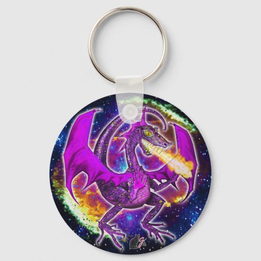 Tourmaline Cosmic Dragon Sleutelhanger (Voorkant)