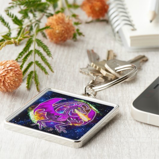 Tourmaline Cosmic Dragon Sleutelhanger (Zijkant)