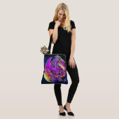 Tourmaline Cosmic Dragon Tote Bag (Op model)