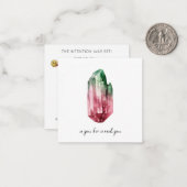 *~* TOURMALINE crystal AP64 Flat Note Kaart Notitiekaartje (Voorkant / Achterkant in situ)