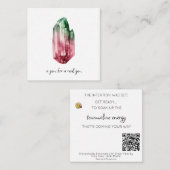 *~* TOURMALINE crystal AP64 Flat Note Kaart Notitiekaartje (Voorkant / Achterkant)