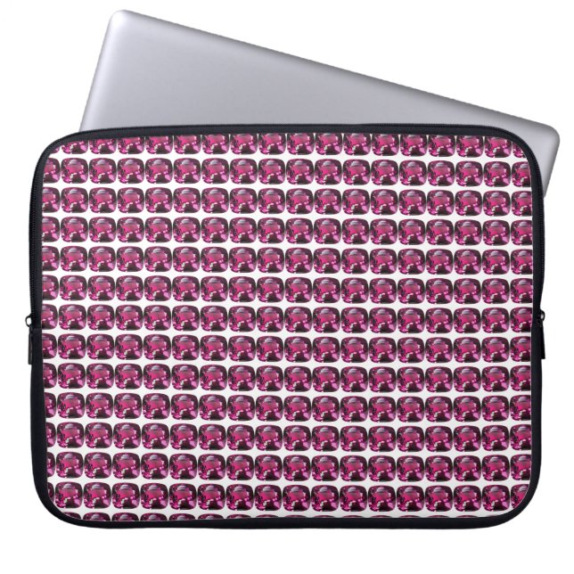 Tourmaline Gemstone Pink Laptop Sleeve (Voorkant)