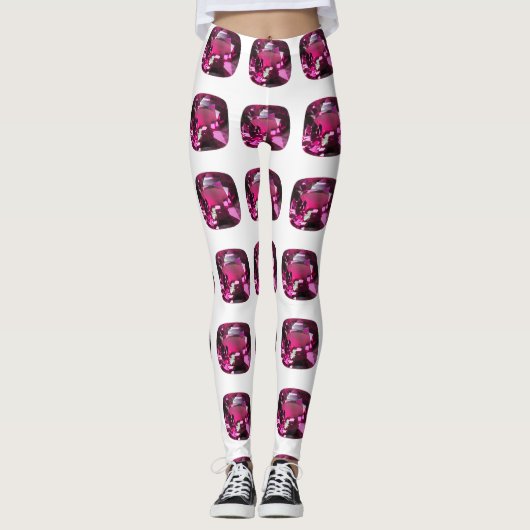 Tourmaline Gemstone Pink Leggings (Voorkant)