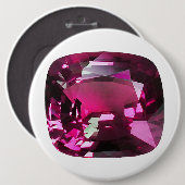 Tourmaline Gemstone Pink Ronde Button 6,0 Cm (Voorkant /achterkant)